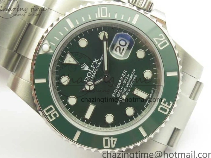 0128 Submariner 116610 LV Green Ceramic DJF 1:1 Best Edition on SS Bracelet SA3135( Free R Cover) Versatile 3357